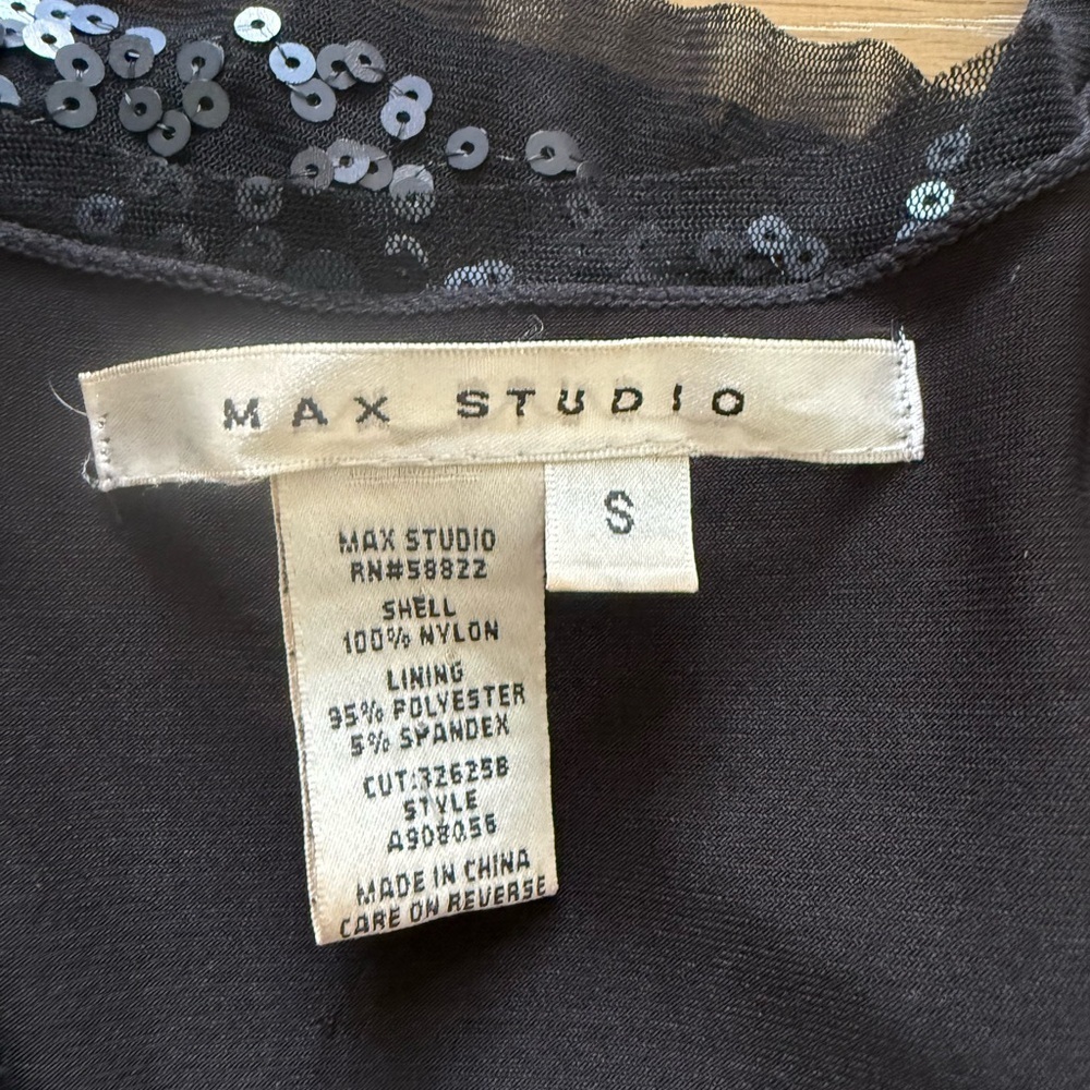Max Studio Black Sequin Cocktail Dress - Picture 4 of 5